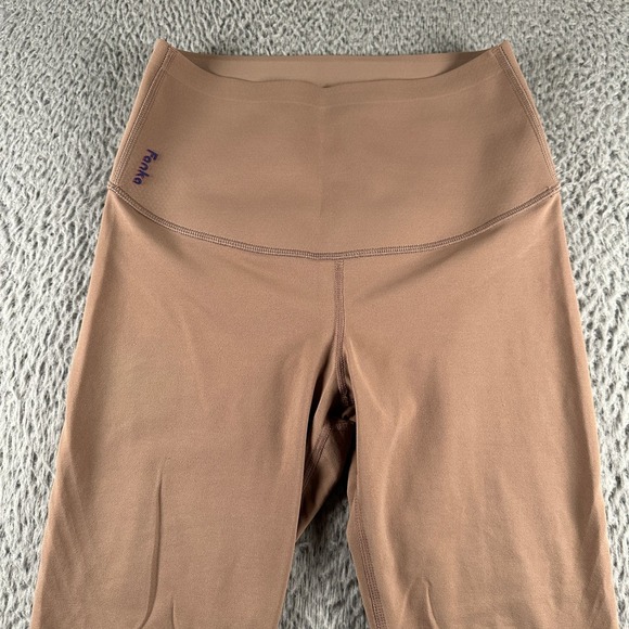 Fanka Leggings Womens M High Waist 7/8 Tan Brown Stretch Yoga Pants - Picture 2 of 8